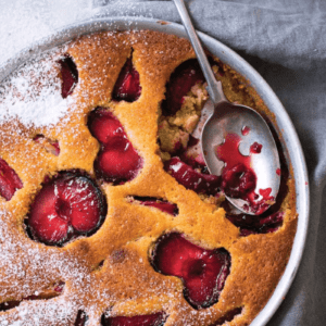 A Sweet Little Plum And Almond Pudding | Cooking Clue