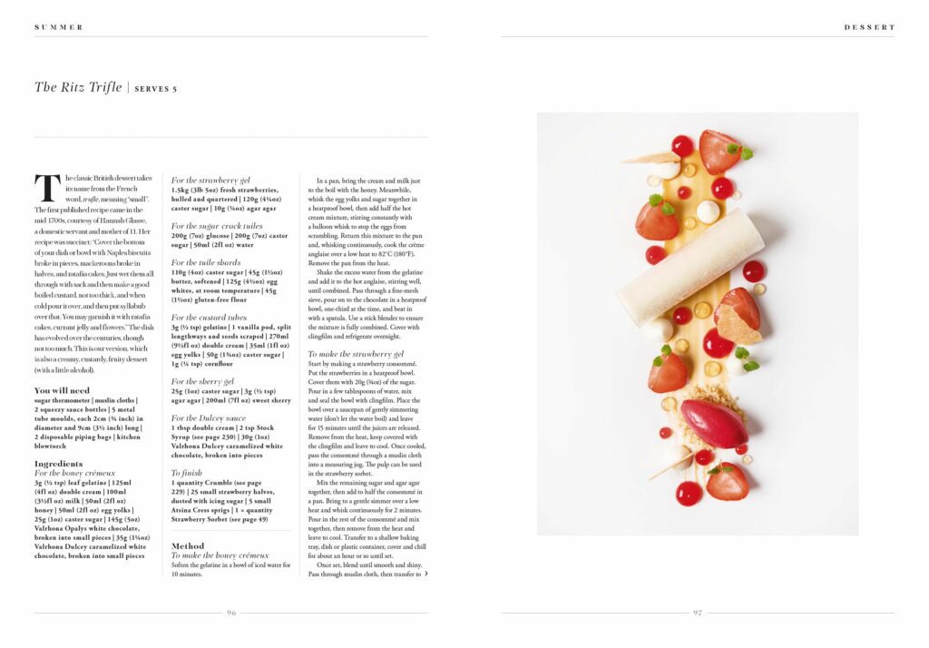 The Ritz London Cookbook - Summer Menu